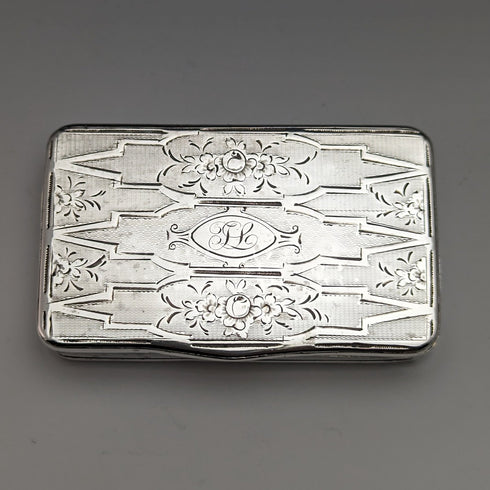 Early 19th Century French Antique 950 Silver Snuff Box 69g